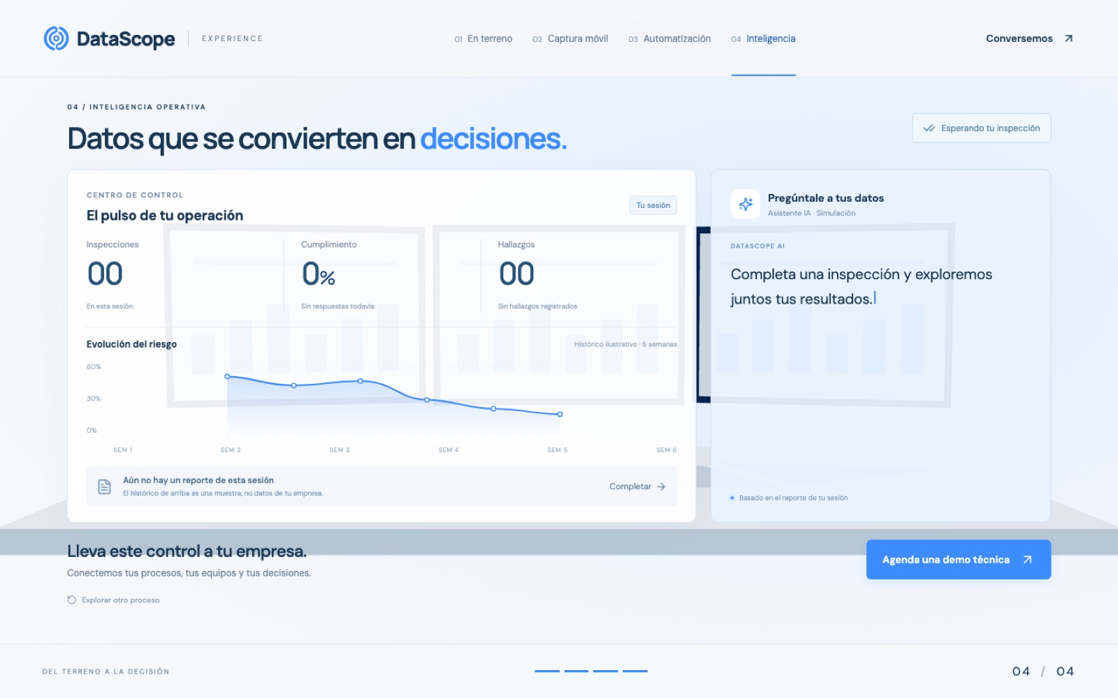Vista del prototipo operativo DataScope